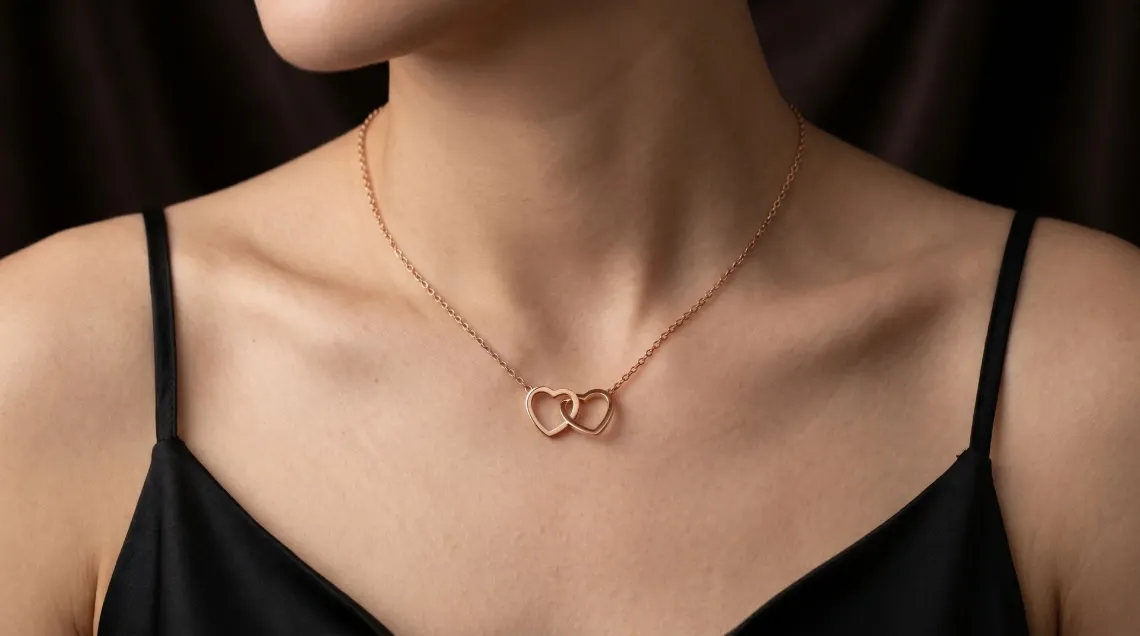 Rose Gold Infinity Heart Chain