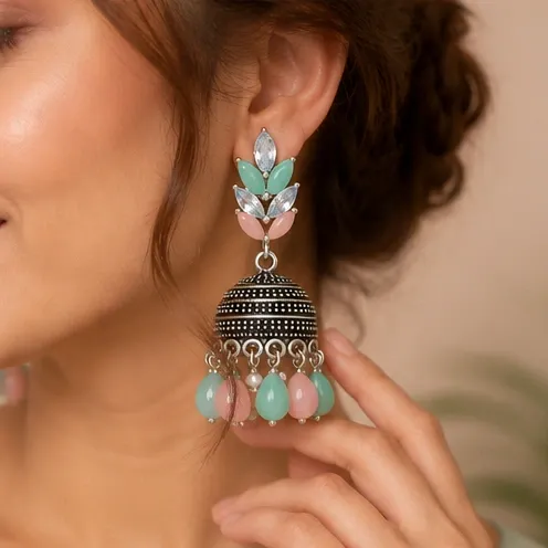 Pastel Bloom Jhumkas