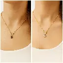 Ruby & Crystal Leaf Blossom Chain Combo