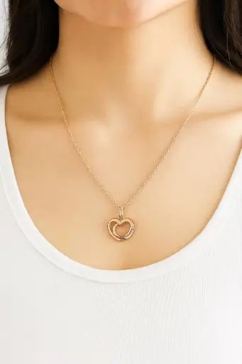 Rose Gold Infinity Heart Chain