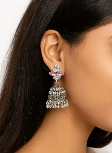 Rose Pink Jhumkas