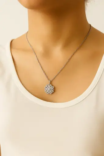 Silver Four Hearted Chain