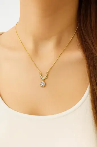 Crystal Leaf Blossom Chain